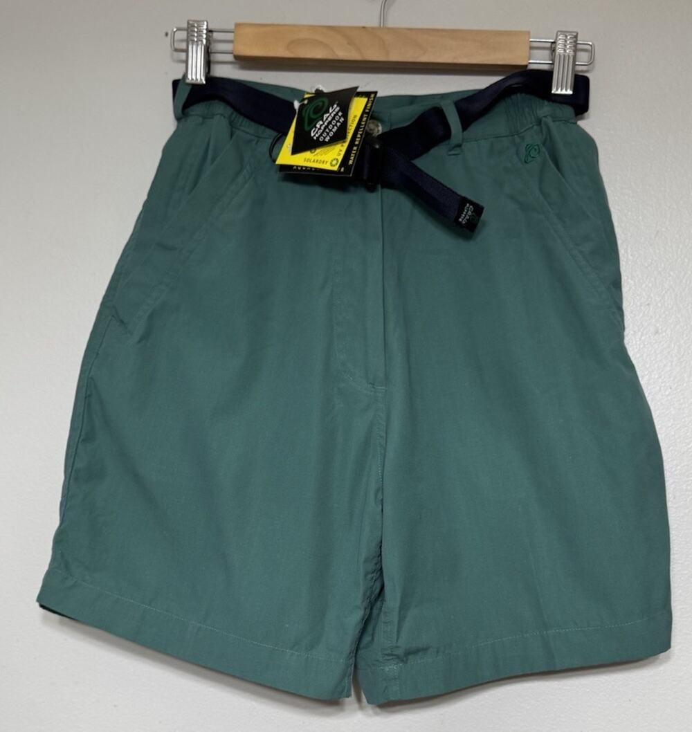 Craghoppers Kiwi Shorts Women’s Size 6 Belted Green Outdoors Hiking Pockets NEW